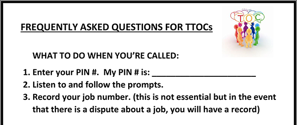 TTOC Frequently Asked Questions